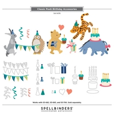 Spellbinders Dies - Say Cheese Classic Pooh Birthday Accessories 